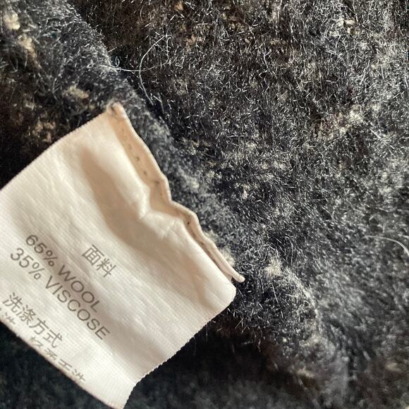 Vintage Cropped Jacket Wool Blend Womens Small Pearlescent Buttons - Picture 5 of 10